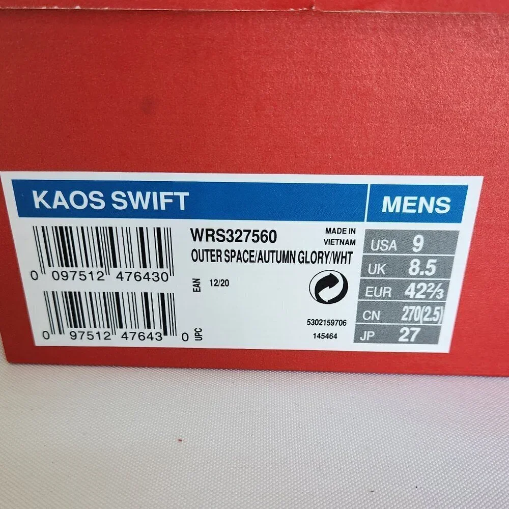 Men's WILSON Kaos Swift Tennis Shoe - Blue/Orange - M9/W10.5 - Picture 10 of 10